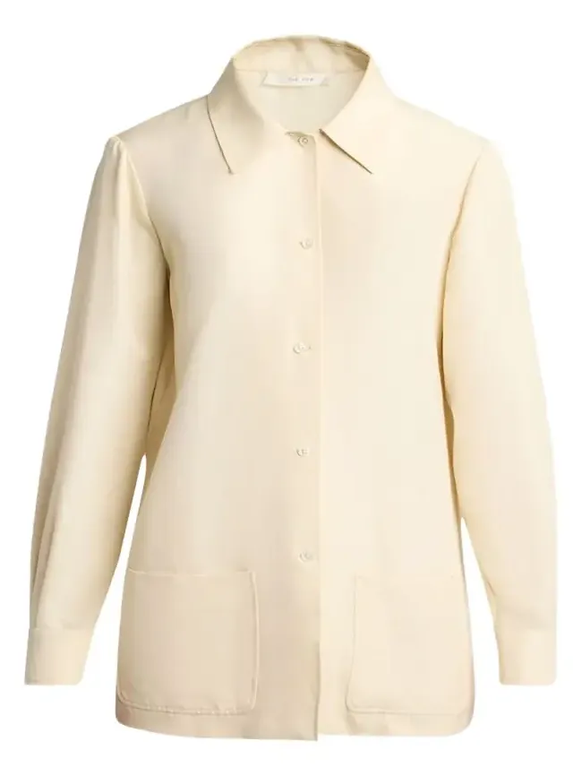 Lucetta Silk Button-Front Shirt Lucetta Silk Button-Front Shirt