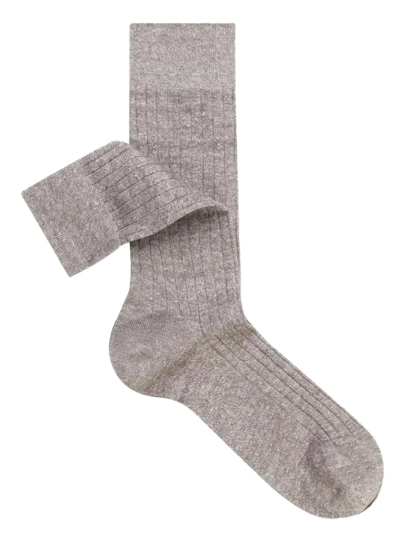 Sozzi Calze Men's Melange Rib Crew Socks