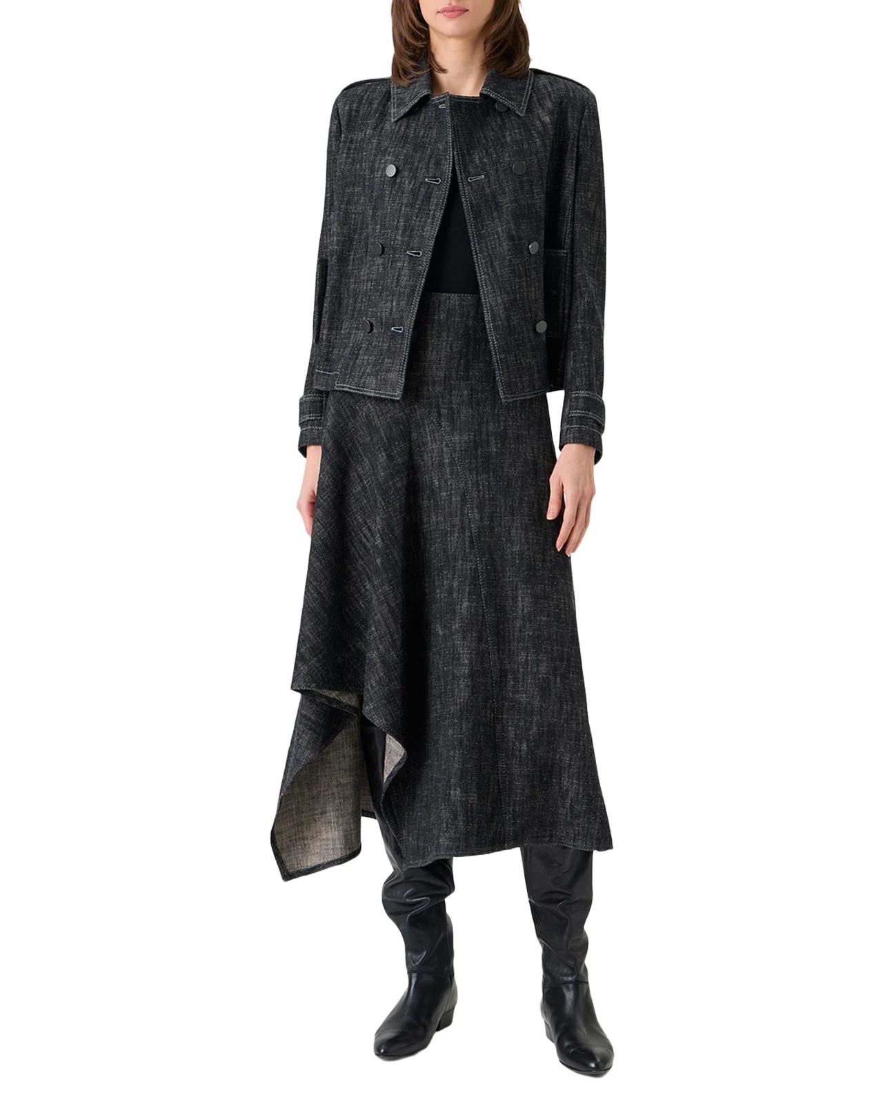 Akris punto Heavyweight Cotton Denim Jacket