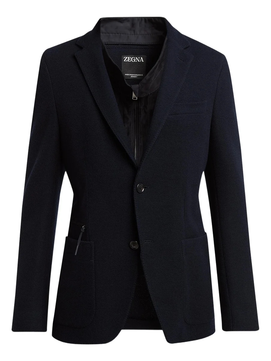 Zegna Men's High Performance Jersey Wool and Cotton Jacket