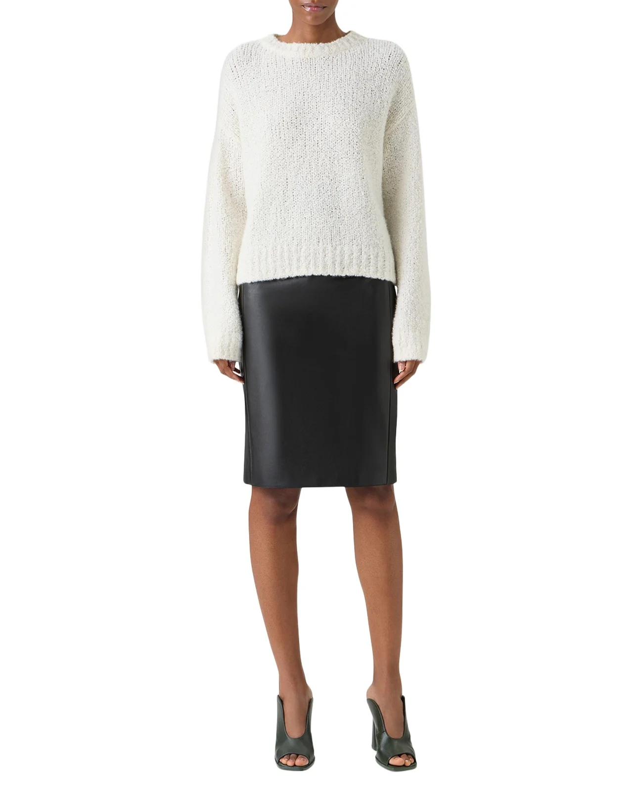 Cashmere-Silk Boucle Knit Sweater Cashmere-Silk Boucle Knit Sweater