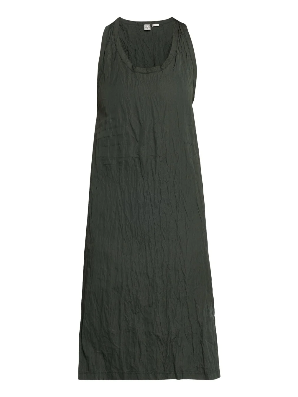 TOTEME Crinkled Cotton Sleeveless Tank Dress