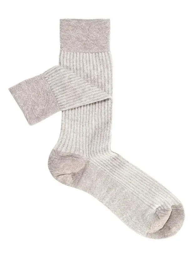 Men's Linen-Blend Crew Socks