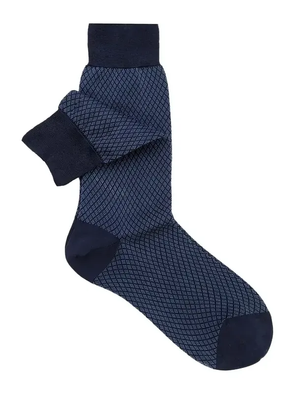 Men's Diamond Pattern Cotton Crew Socks Men's Diamond Pattern Cotton Crew Socks