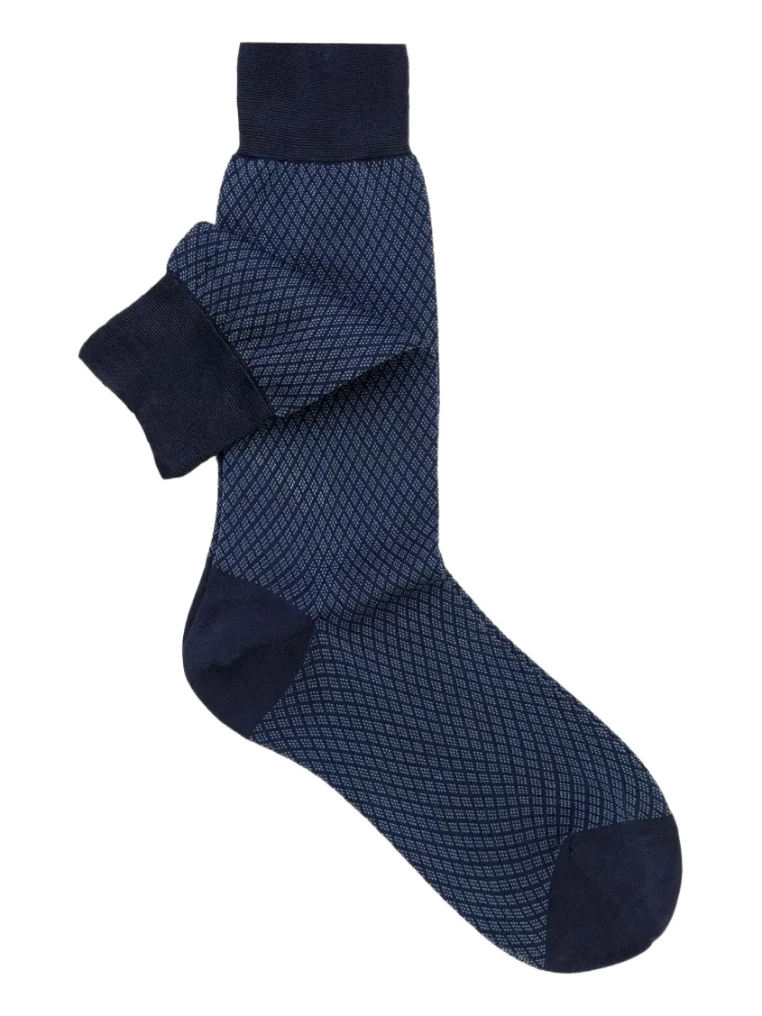 Men's Diamond Pattern Cotton Crew Socks Men's Diamond Pattern Cotton Crew Socks