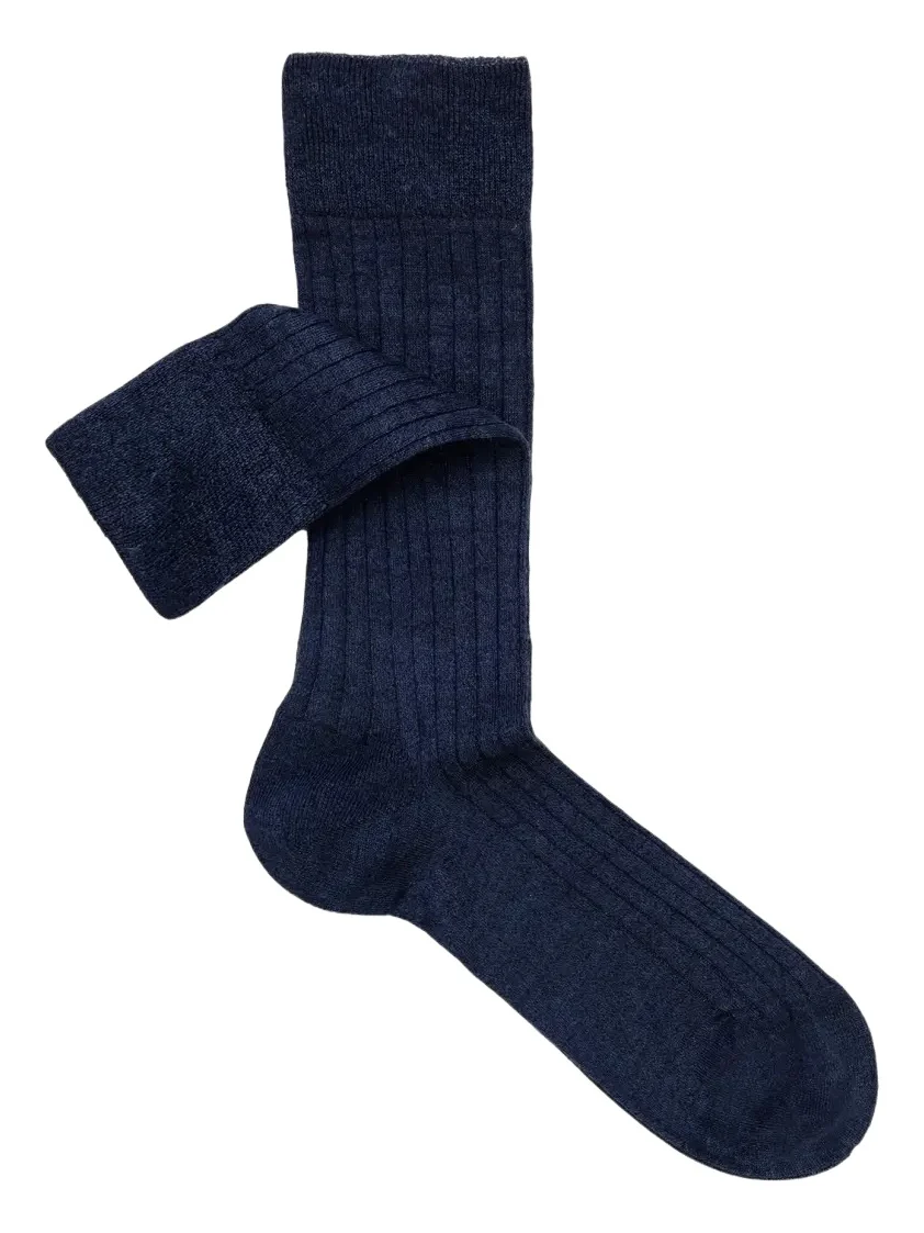 Sozzi Calze Men's Melange Rib Crew Socks