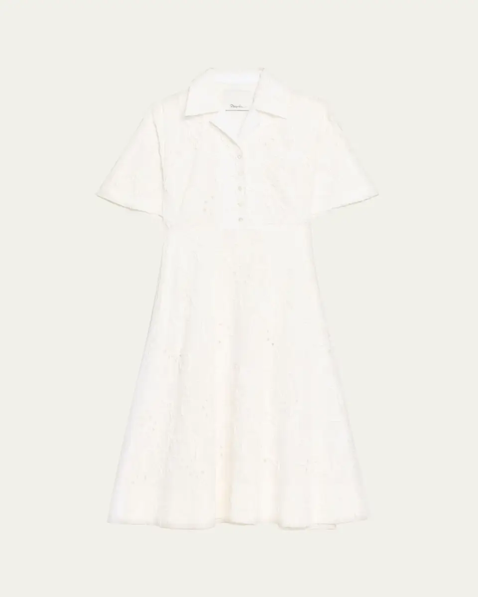 3.1 Phillip Lim Floral Embroidered Midi Shirtdress | Image 1 3.1 Phillip Lim Floral Embroidered Midi Shirtdress | Image 1