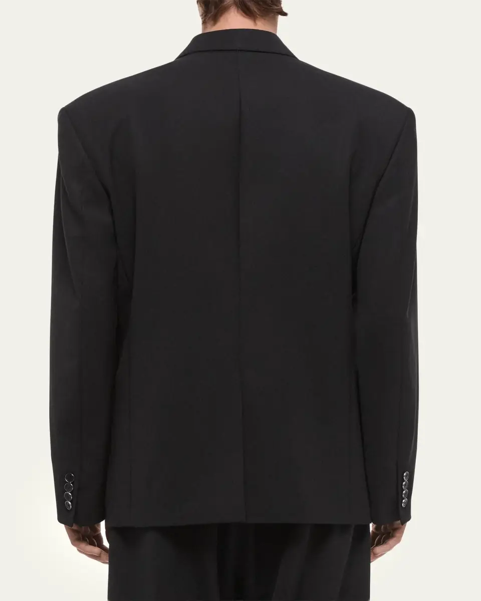 Helmut Lang Men's Wool Gabardine Relaxed-Fit Blazer | Thumbnail 3 Helmut Lang Men's Wool Gabardine Relaxed-Fit Blazer | Thumbnail 3