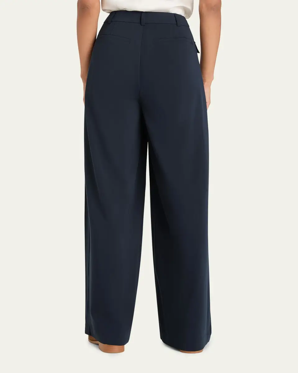 Cinq à Sept Leora Pleated Wide-Leg Trousers | Thumbnail 2 Cinq à Sept Leora Pleated Wide-Leg Trousers | Thumbnail 2