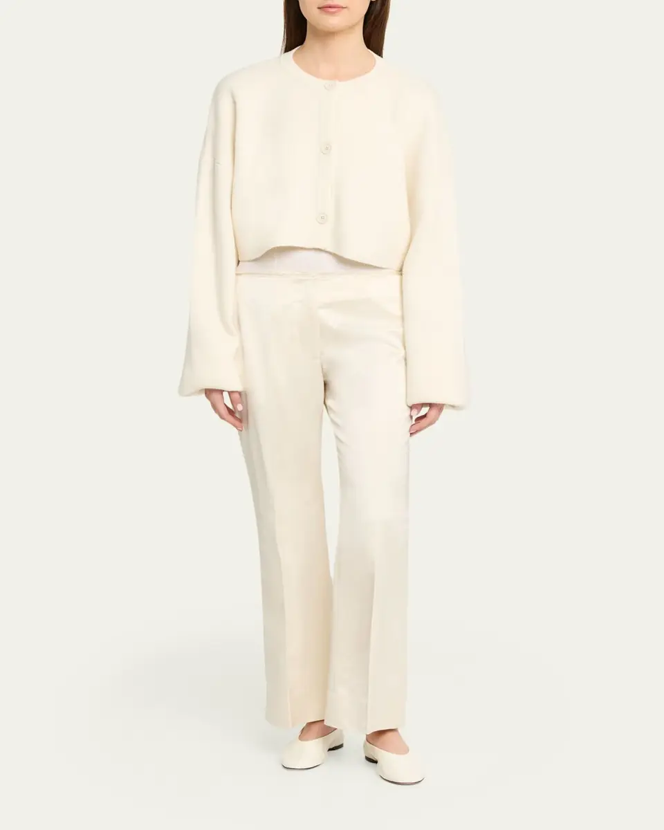 Toteme Cropped Oversized Wool Cardigan | Thumbnail 2 Toteme Cropped Oversized Wool Cardigan | Thumbnail 2