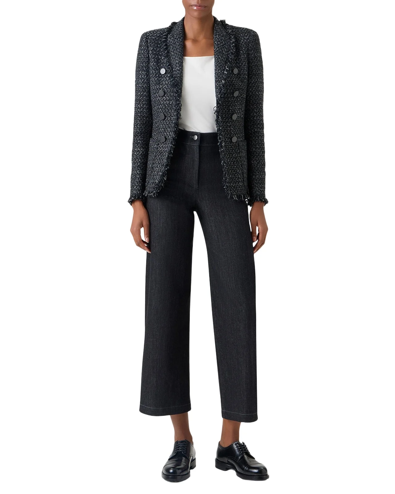 Akris punto Salt and Pepper Tweed Jacket