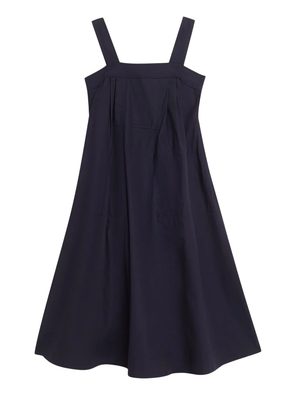 Square-Neck Cotton Midi Dress Square-Neck Cotton Midi Dress