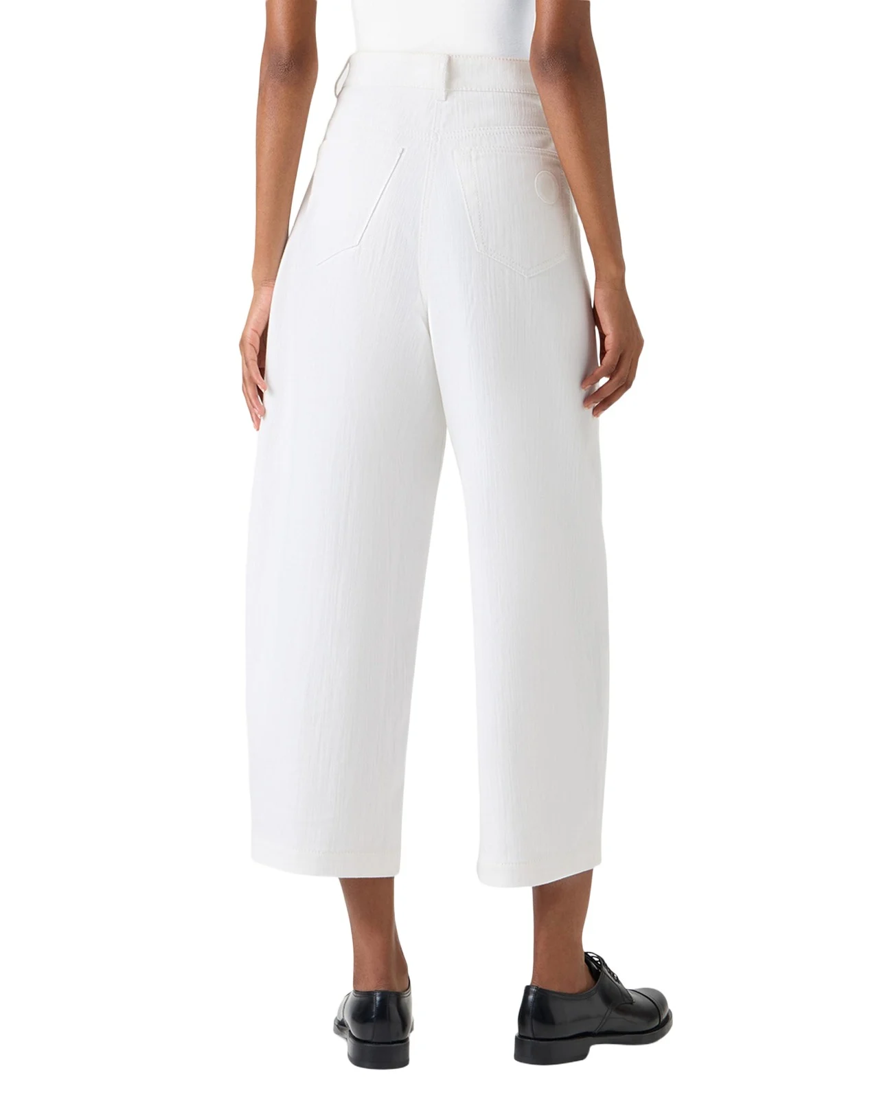 High-Rise Barrel-Leg Ankle Pants