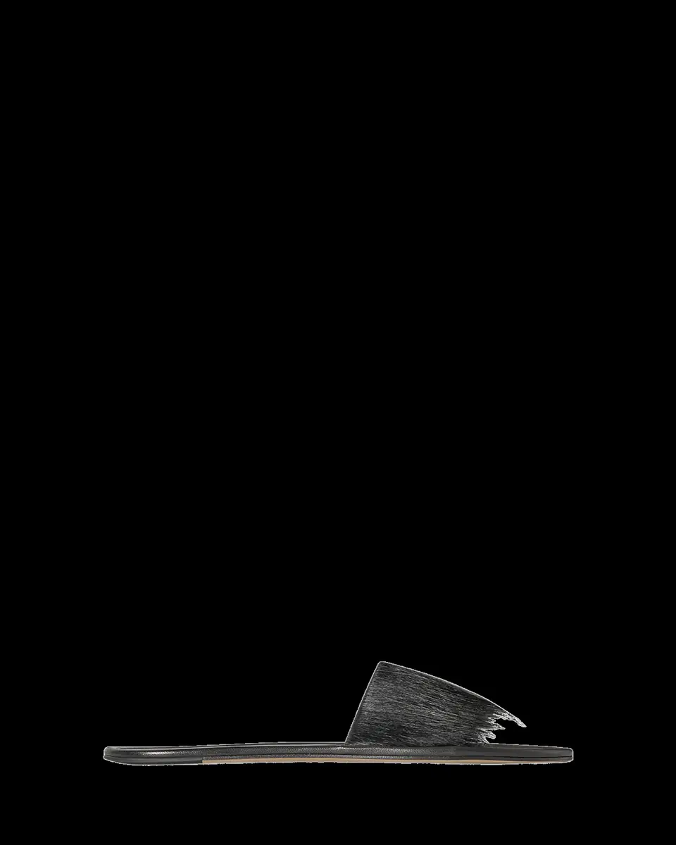 The Row Malick Calf Hair Flat Slide Sandals | Thumbnail 3 The Row Malick Calf Hair Flat Slide Sandals | Thumbnail 3