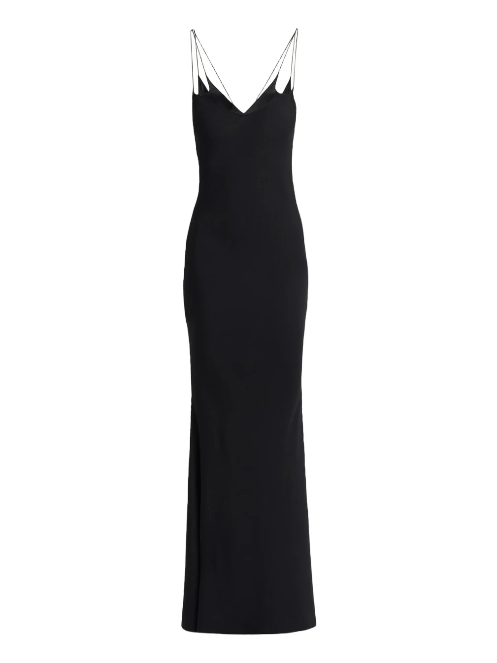 Strappy Satin Back Crepe Maxi Dress Strappy Satin Back Crepe Maxi Dress