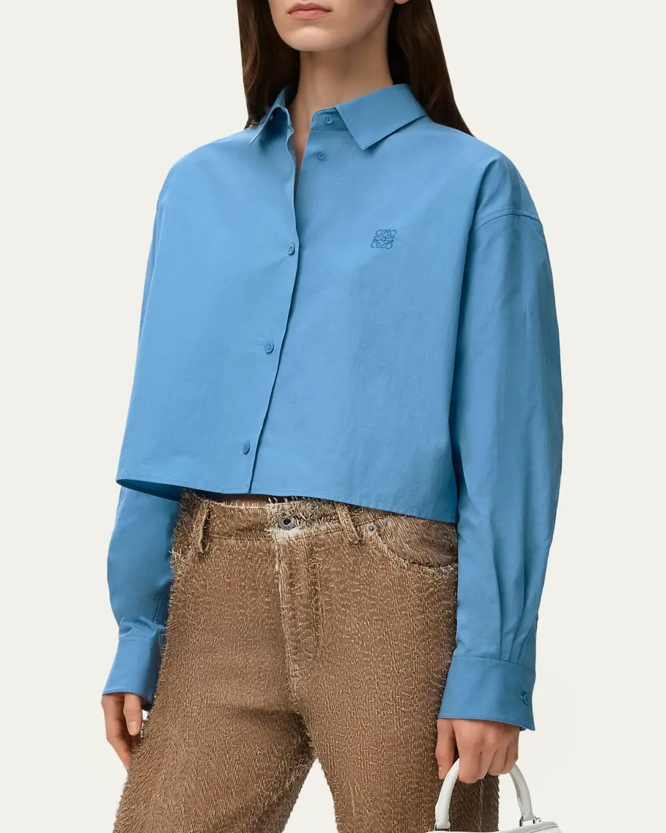 Loewe Cotton Poplin Boxy Button-Down Shirt | Thumbnail 4 Loewe Cotton Poplin Boxy Button-Down Shirt | Thumbnail 4