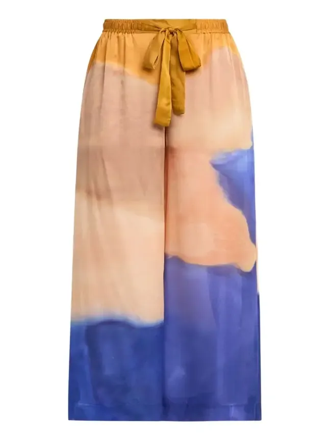 x Helen Frankenthaler Julien Silk-Chiffon Pants x Helen Frankenthaler Julien Silk-Chiffon Pants