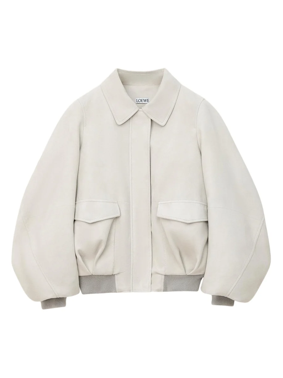 Loewe Suede Oversized Bomber Jacket