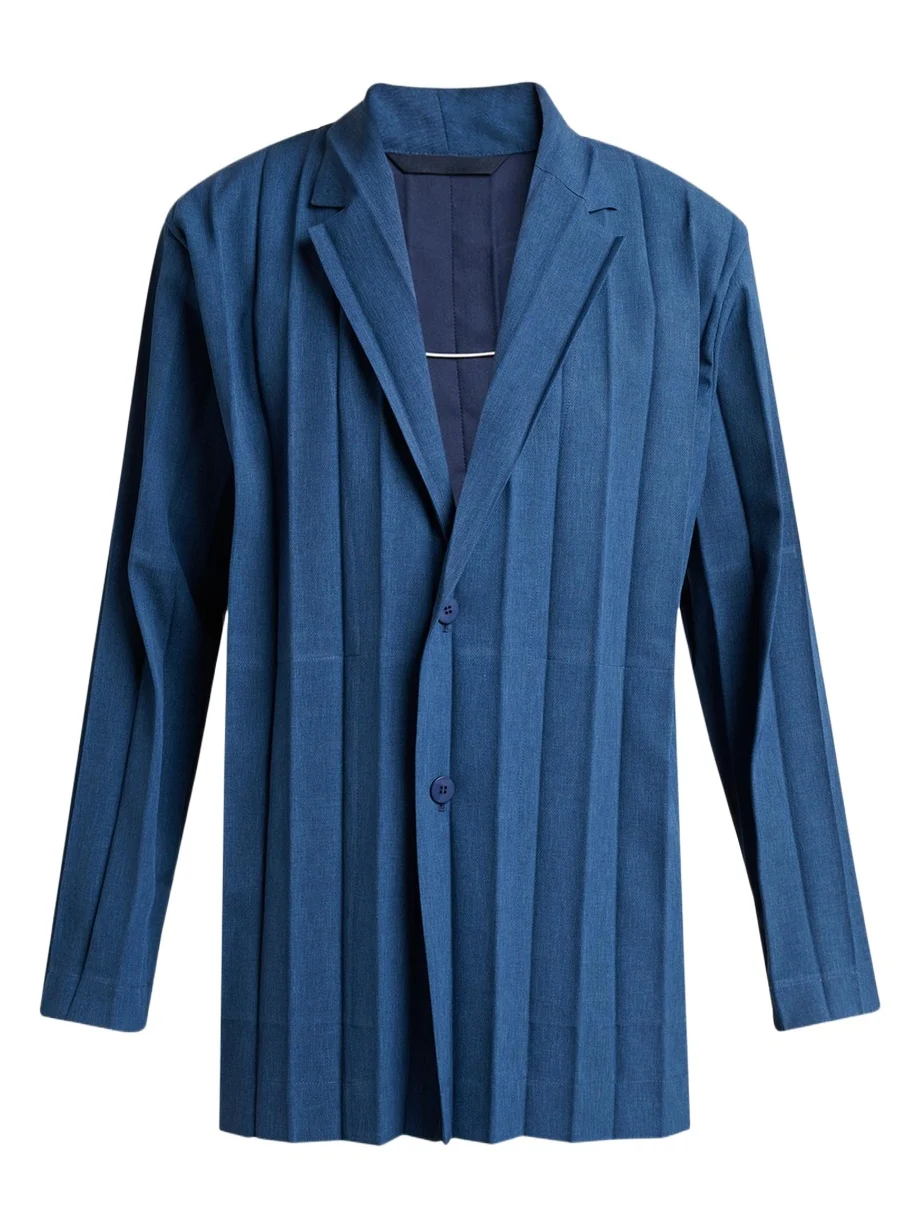 Men's Edge Ensemble Single-Breasted Pleated Jacket