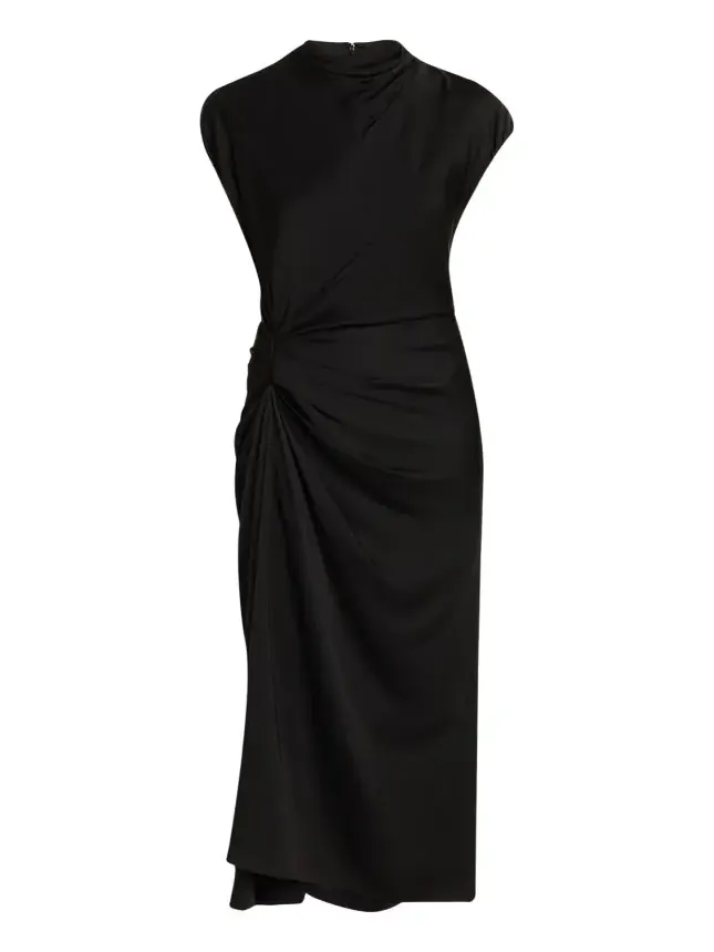 Alma Draped Satin Viscose Dress