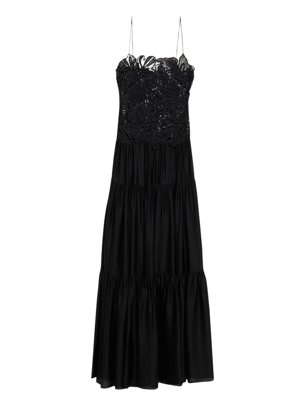 Celestia Embroidered Sleeveless Silk Gown