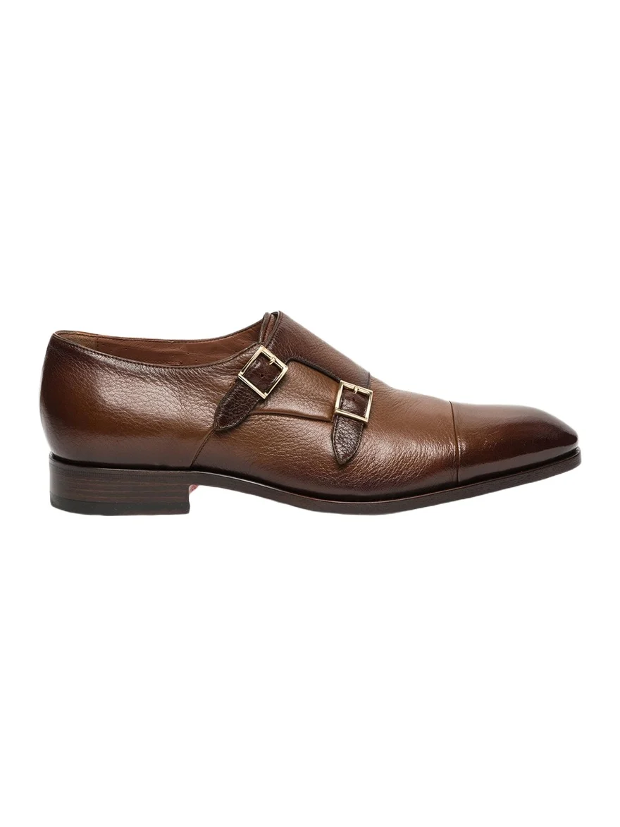 Men's Ira Grained Leather Double-Monk Strap Loafers Men's Ira Grained Leather Double-Monk Strap Loafers