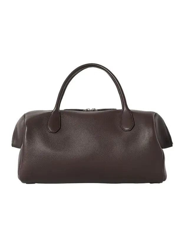 Faye Rounded Top-Handle Bag in Leather
