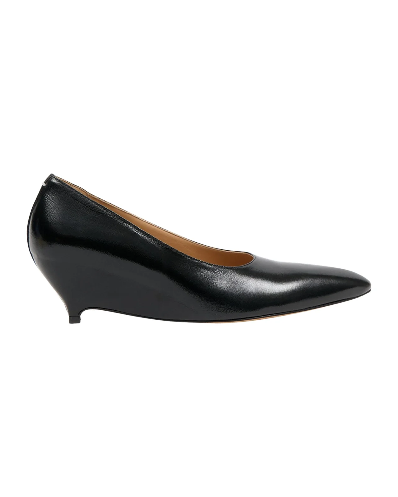 Court Shoe Leather Wedge Pumps Court Shoe Leather Wedge Pumps