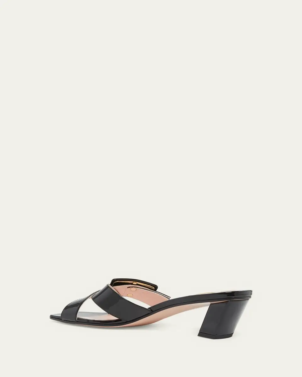 Roger Vivier Belle Vivier Cross-Strap Leather Sandals | Thumbnail 2