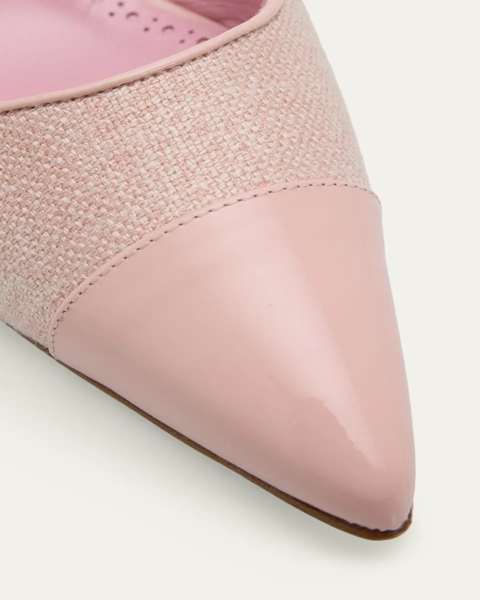 Manolo Blahnik 50mm Capsli Linen and Leather Slingback Pumps | Thumbnail 5 Manolo Blahnik 50mm Capsli Linen and Leather Slingback Pumps | Thumbnail 5