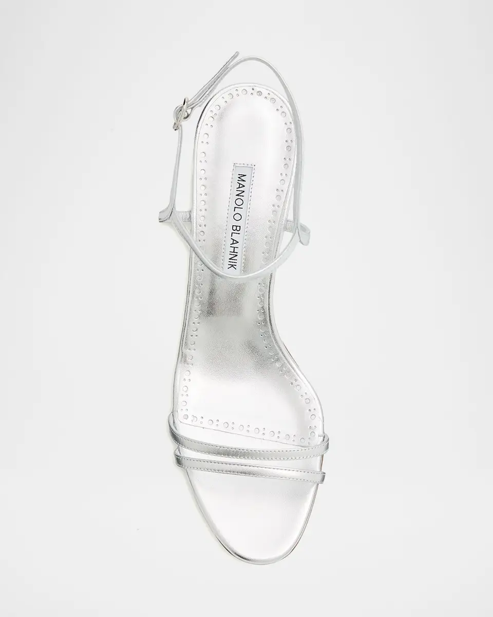 Manolo Blahnik 105mm Ciagalo Metallic Leather Sandals | Thumbnail 5 Manolo Blahnik 105mm Ciagalo Metallic Leather Sandals | Thumbnail 5