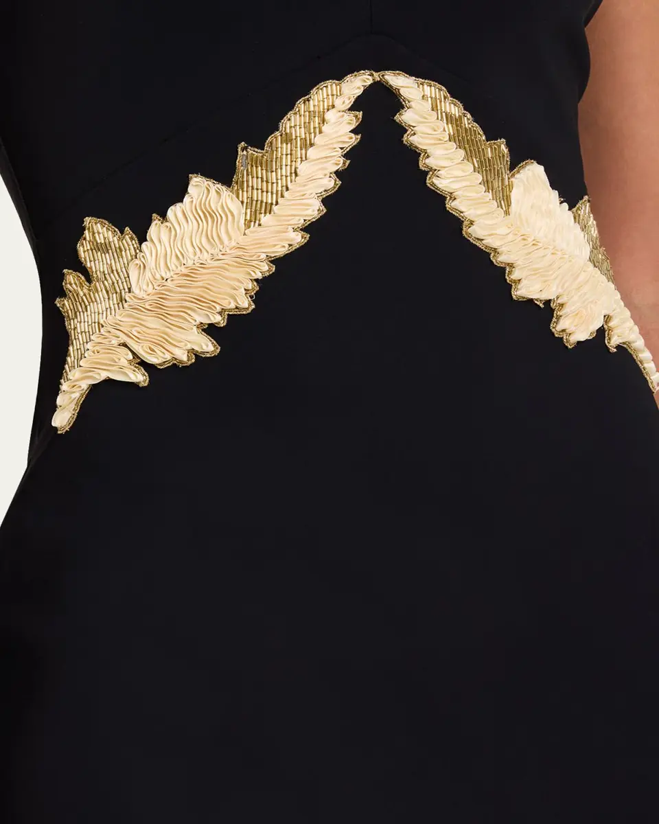 Chiara Boni La Petite Robe Yanar Beaded Mermaid Halter Gown | Thumbnail 5