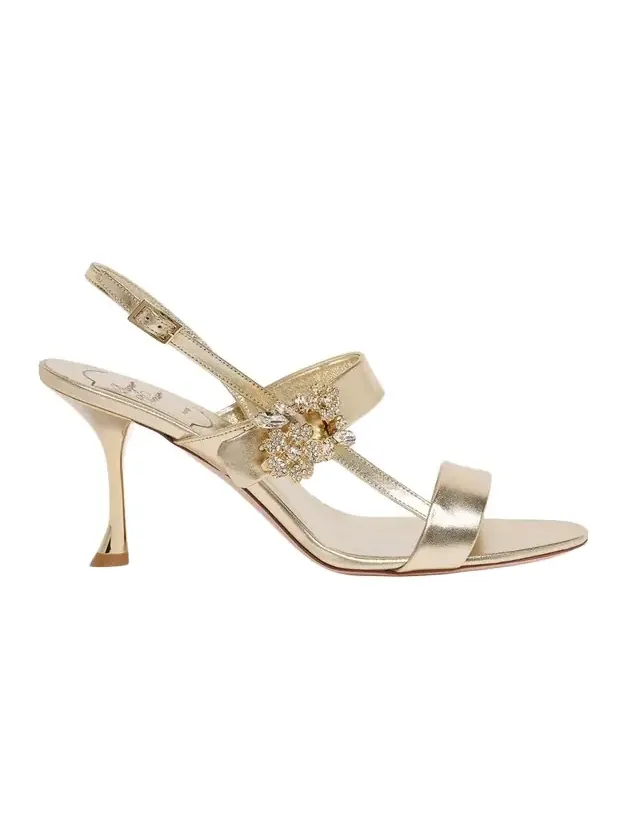 Mini Bouquet Strass Buckle Metallic Leather Sandals Mini Bouquet Strass Buckle Metallic Leather Sandals