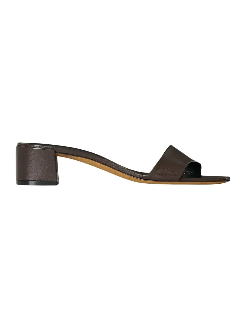 The Row Leather Mule Sandals