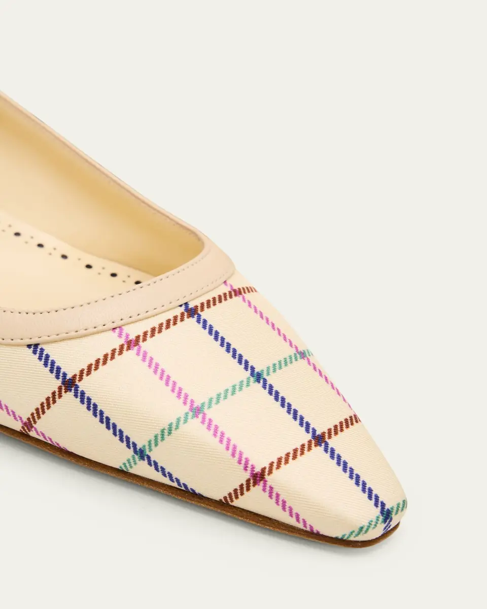 Manolo Blahnik Filotas Plaid Silk Ballerina Flats | Thumbnail 3 Manolo Blahnik Filotas Plaid Silk Ballerina Flats | Thumbnail 3