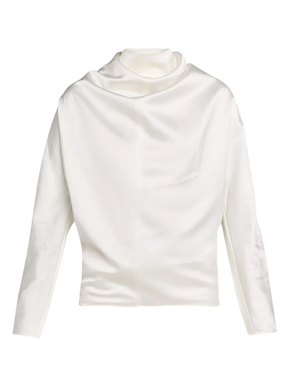 TOTEME Cowl-Neck Organza Blouse