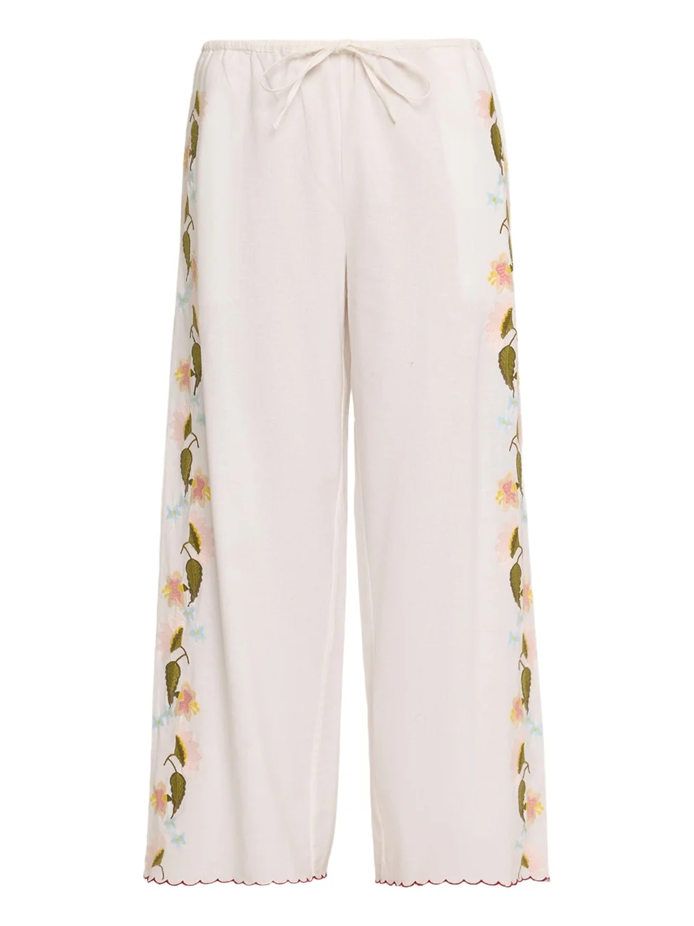 Ermmano Embroidered Drawstring Pants Ermmano Embroidered Drawstring Pants