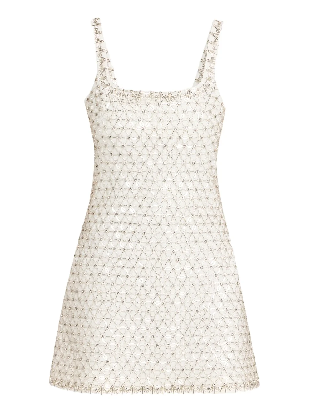 Beaded Rhinestone Crepe Mini Dress Beaded Rhinestone Crepe Mini Dress