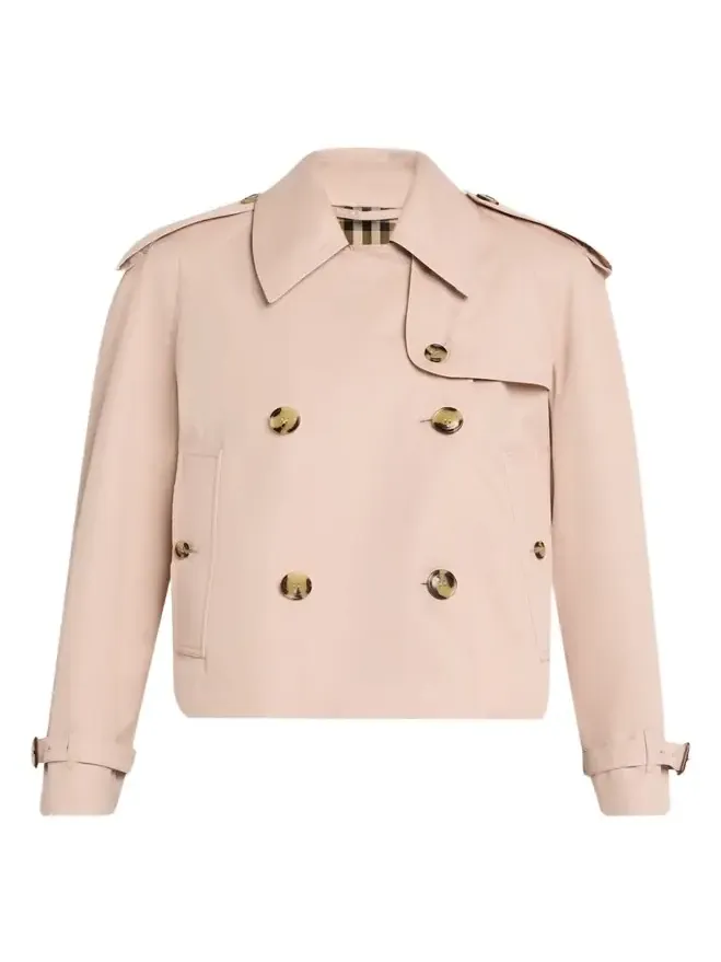 Burberry Haltye Cropped Gabardine Trench Jacket