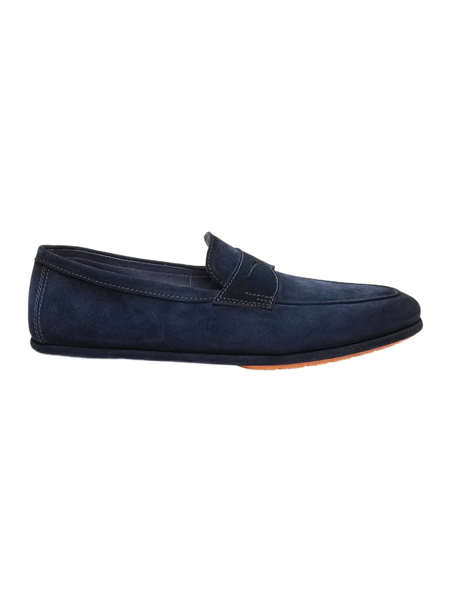 Santoni Men's Carlo Burnished Suede Driving Shoes