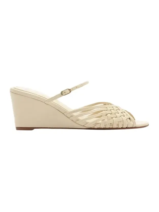 75mm Lilian Leather Wedge Mules 75mm Lilian Leather Wedge Mules