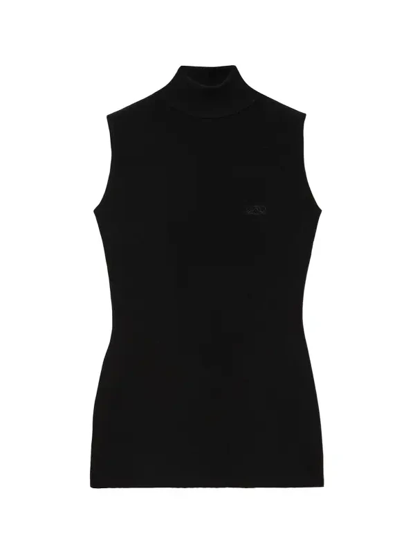 Turtleneck Sleeveless Knit Sweater Turtleneck Sleeveless Knit Sweater