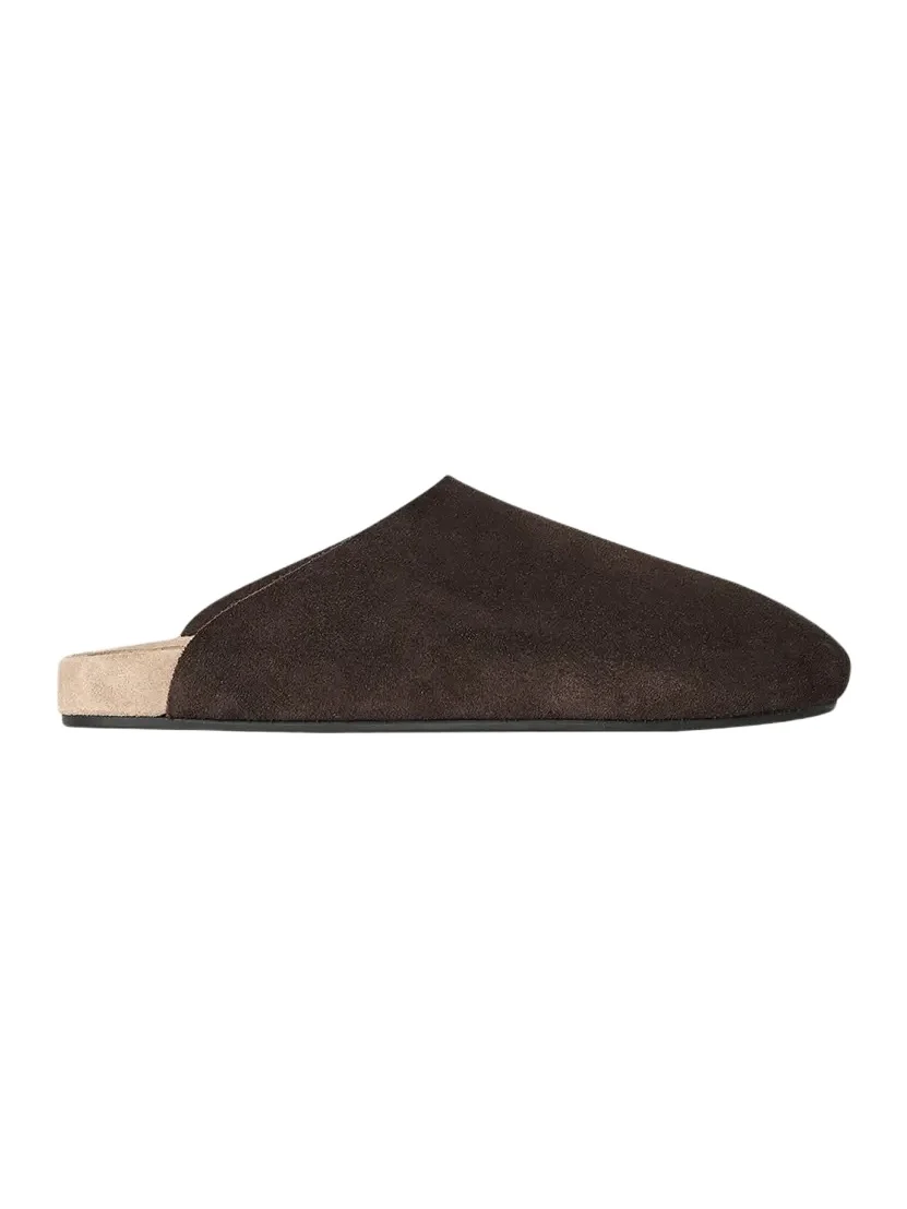 The Row Hudson Suede Slide Mules