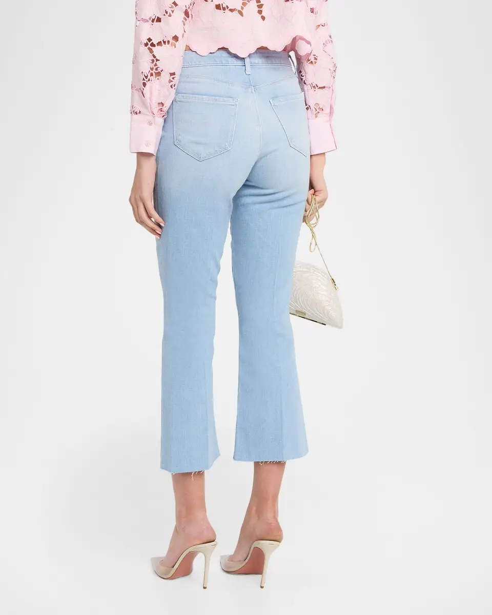 L'Agence Kendra High-Rise Crop Flare Jeans with Raw Hem | Thumbnail 3 L'Agence Kendra High-Rise Crop Flare Jeans with Raw Hem | Thumbnail 3