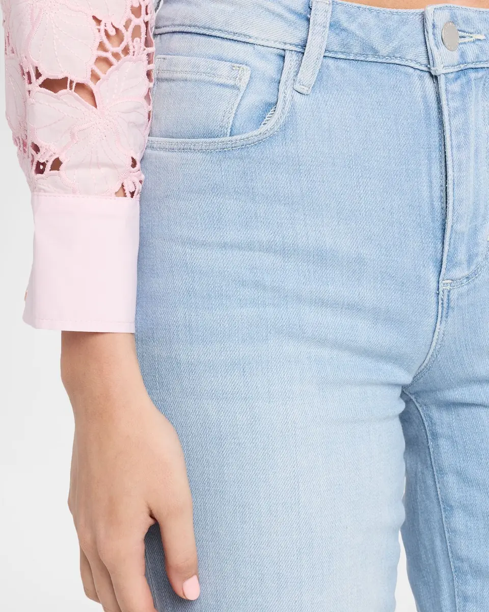 L'Agence Kendra High-Rise Crop Flare Jeans with Raw Hem | Thumbnail 5 L'Agence Kendra High-Rise Crop Flare Jeans with Raw Hem | Thumbnail 5