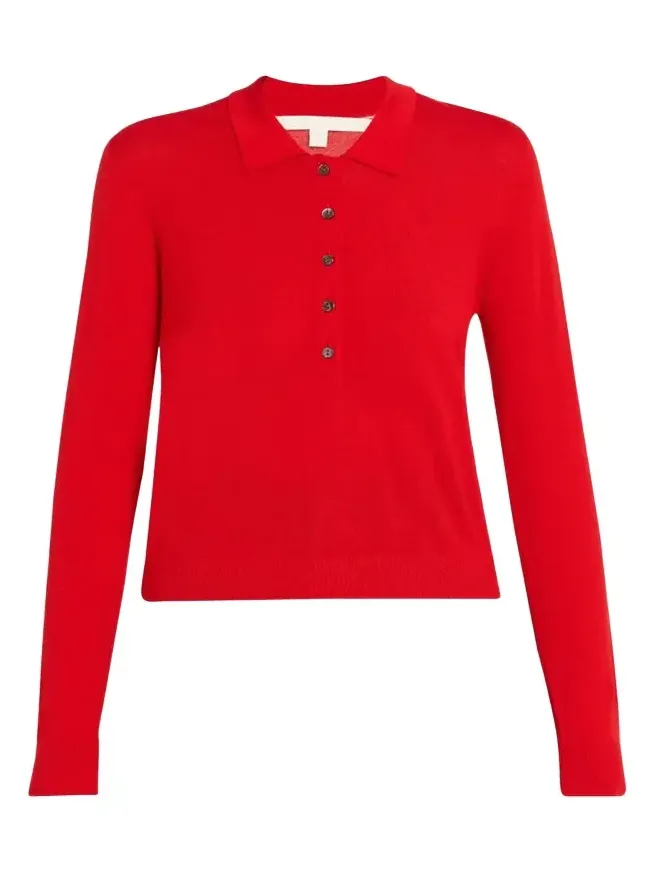 RÙADH Dea Slim-Fit Wool Knit Polo