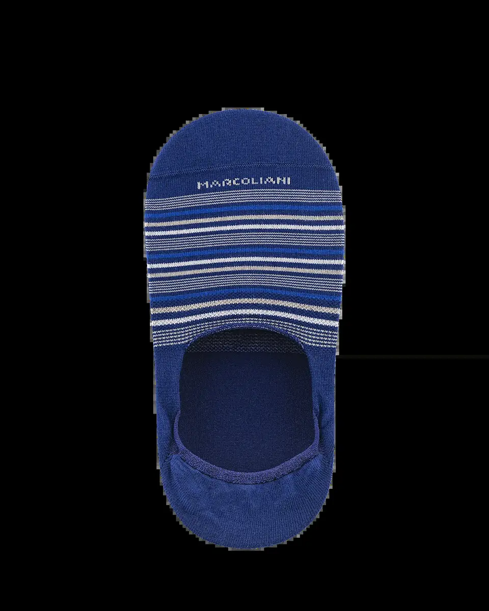 Marcoliani Men's Torino Stripe No-Show Socks | Thumbnail 2