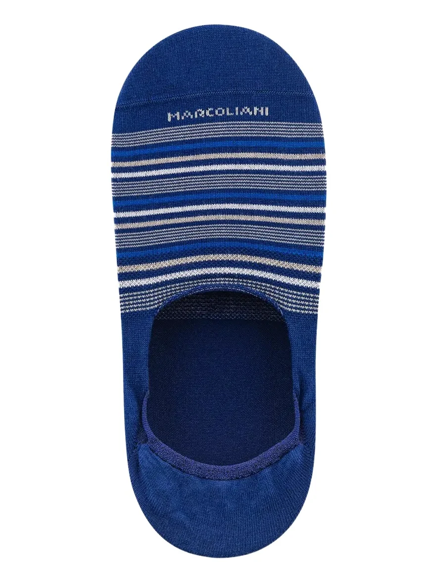 Marcoliani Men's Torino Stripe No-Show Socks