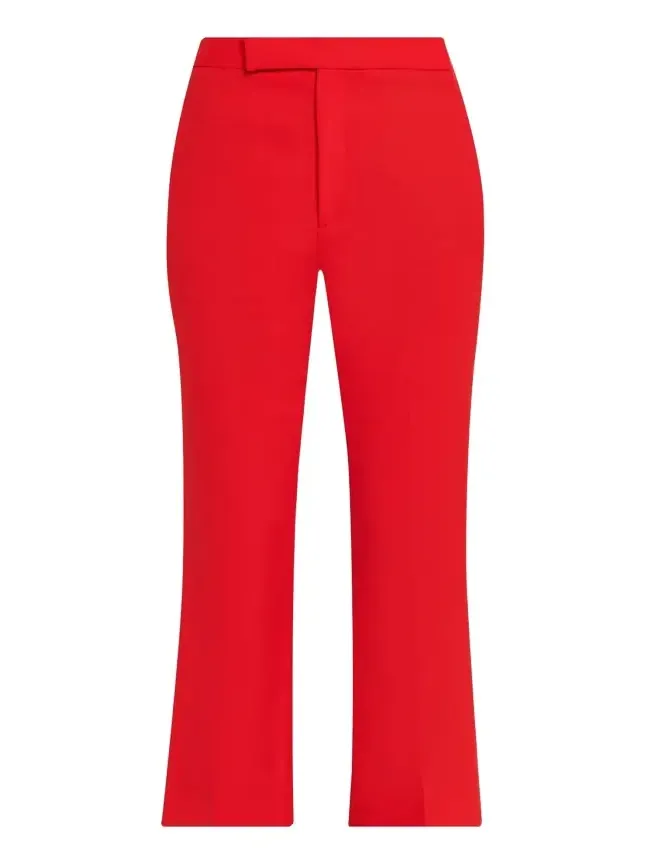 Maria McManus High-Rise Straight-Leg Crop Trousers