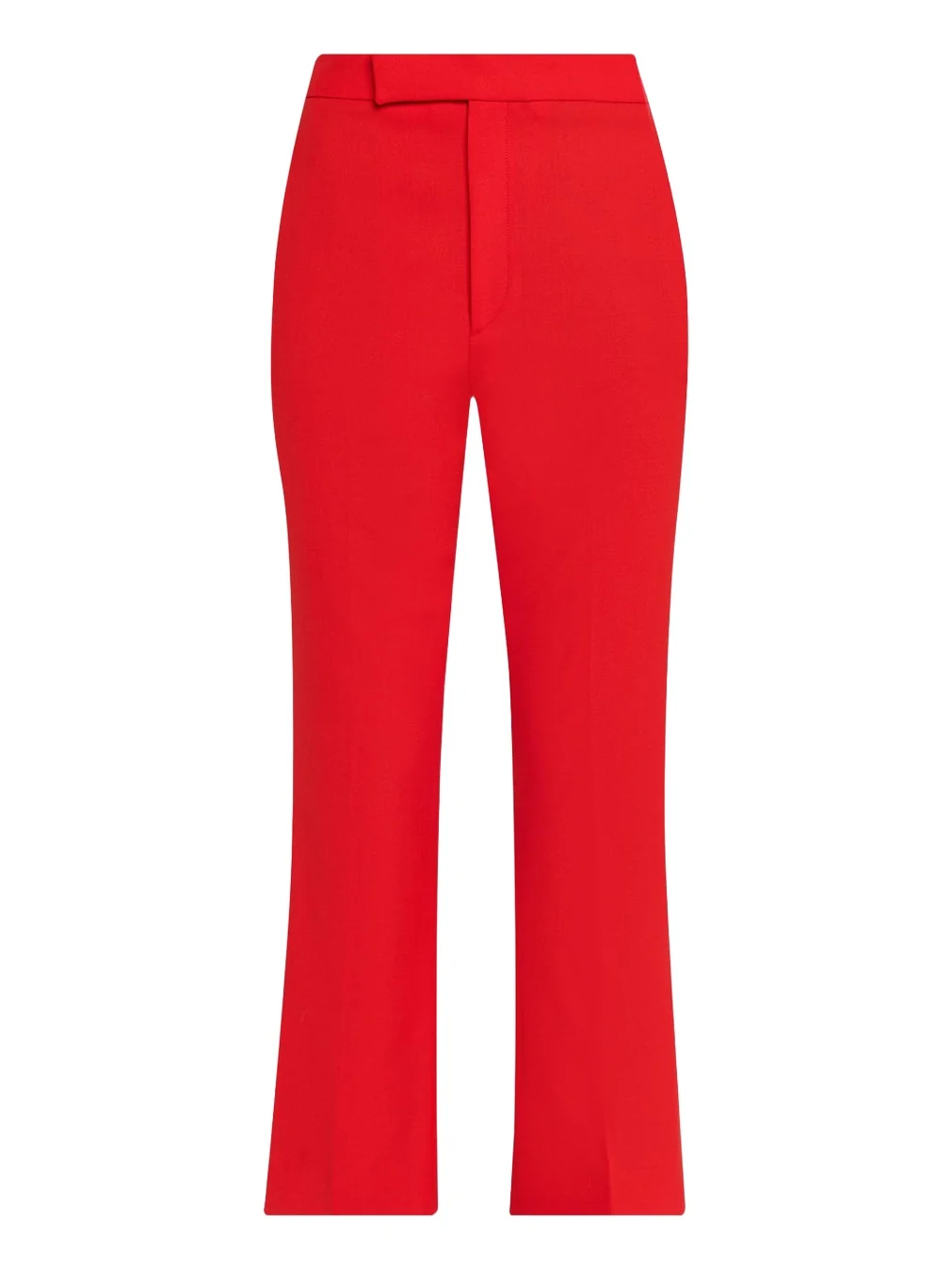 High-Rise Straight-Leg Crop Trousers